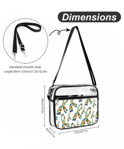 Clear Shoulder Handbag Fashion Waterproof Shoulder Bag With Adjustable Strap Color182 $16.77 Totes