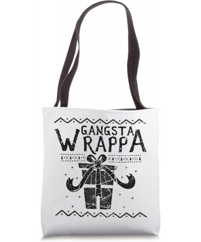 Gangta Wrapper Funny Cute Christmas Pajama Xmas Vintage Tote Bag $10.55 Totes