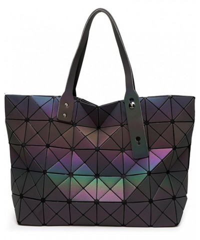 Luminous sac bao Bag Diamond Tote Geometric Quilted Shoulder Bags bolso Silver $19.45 Totes