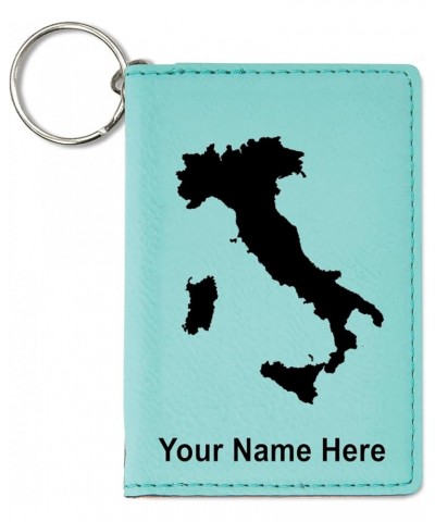 ID Holder Wallet, Country Silhouette Italy, Personalized Engraving Included (Teal) Teal $11.20 Wallets