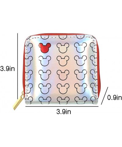 Eilova Holographic Cat Face Short Wallet Small Coin Purse for Women Girls Silver 3 $11.59 Wallets