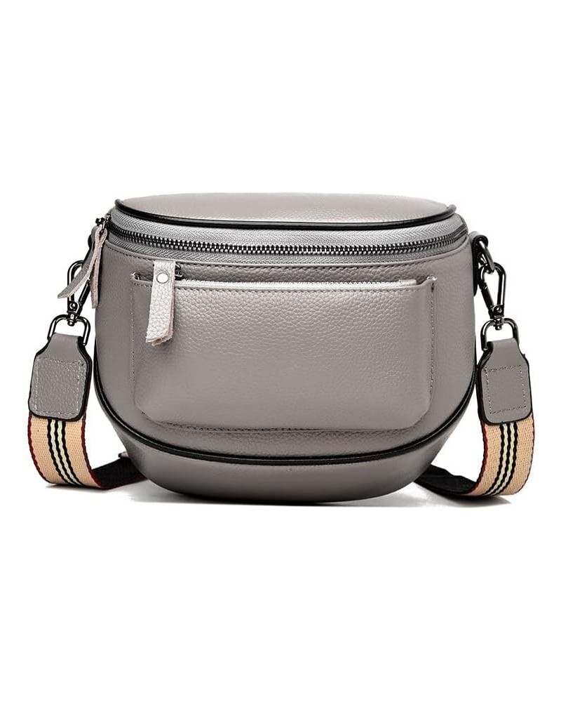 Genuine Leather Women Bag Handbags Large Volume Tote Bag Vintage Ladies Shoulder Messenger Bags Gray $30.20 Totes