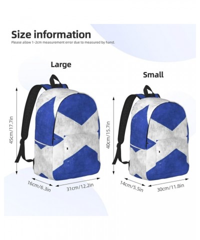 Scottish Print Unisex Canvas Backpack Cute Backpack For Travel Sports Casual Aesthetic Backpack Black Small $22.45 Backpacks