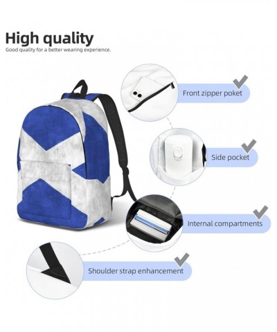 Scottish Print Unisex Canvas Backpack Cute Backpack For Travel Sports Casual Aesthetic Backpack Black Small $22.45 Backpacks