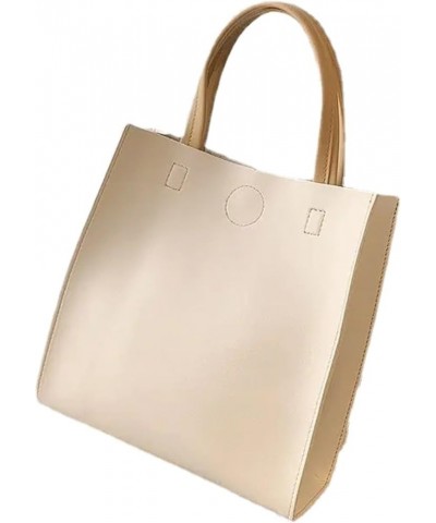 Women Handbags Solid Color Square Bag Large Capacity Tote Bag for Women (White) White $21.59 Totes