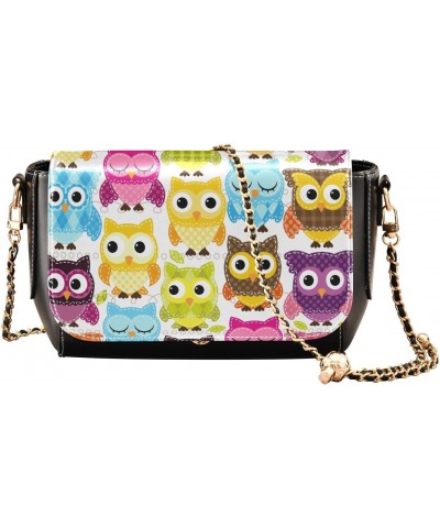 Owl Crossbody Bags for Women Leather Purse Handbag Shoulder Bag for Gifts Daily Work $21.59 Shoulder Bags