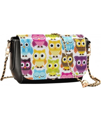 Owl Crossbody Bags for Women Leather Purse Handbag Shoulder Bag for Gifts Daily Work $21.59 Shoulder Bags