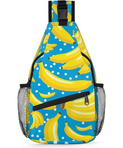 Banana Pattern Sling Bag for Women Crossbody Backpack Purse Shoulder Casual Daypack Cross Body Bags for Travel Cycling Hiking...