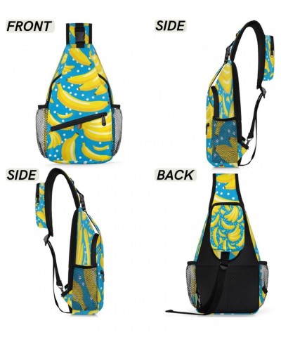 Banana Pattern Sling Bag for Women Crossbody Backpack Purse Shoulder Casual Daypack Cross Body Bags for Travel Cycling Hiking...