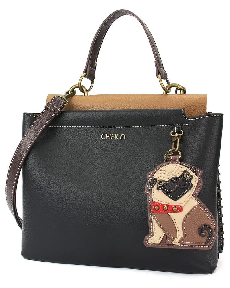 Charming Satchel - Pug - Black $30.00 Satchels