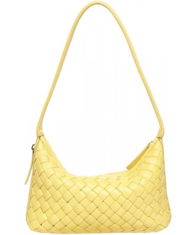 Hazel Woven Leather Shoulder Bag Yellow $55.80 Shoulder Bags