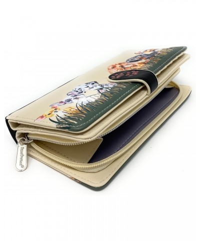 Puppy Dog Love Large Animal Wallet for Women Vegan Faux Leather Beige 7 $18.45 Wallets