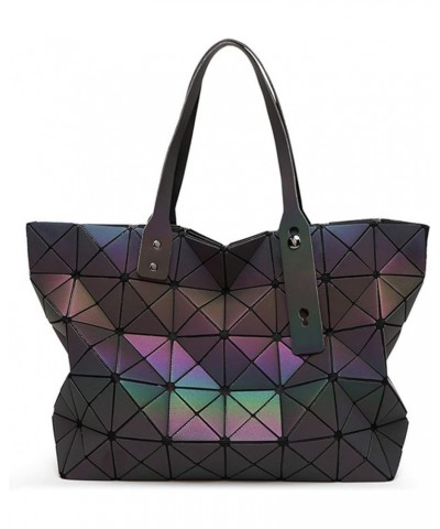 Luminous sac bao Bag Diamond Tote Geometric Quilted Shoulder Bags bolso Silver $19.45 Totes