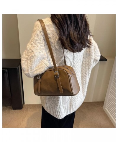 Women PU Leather Underarm Bag Double Zipper Adjustable Strap Shoulder Tote HandBags Tan $13.82 Totes