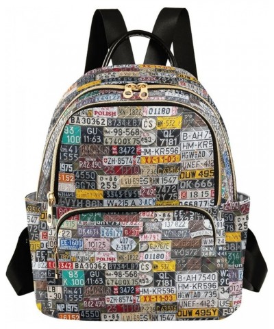 Various License Plates Women Backpack Purse Shoulder Bag Color Small $19.46 Backpacks