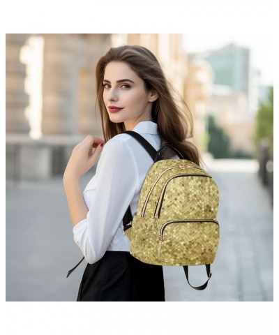 Backpack Purse for Women Bling Gold Sequins, Mini Fashion Backpack 3d Shiny Lightweight Casual Daypack Shoulder Bag Travel Ba...