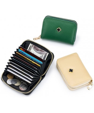 Genuine Leather Zipper Multi-Card Position Wallet First Layer Cowhide Organ Card Holder Purse Cute Coin Pocket Women Clutch B...