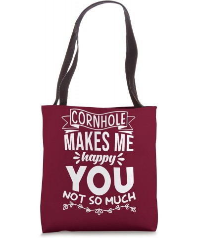 Cornhole Makes Me Happy You Not So Much - Funny Cornhole Tote Bag $16.23 Totes