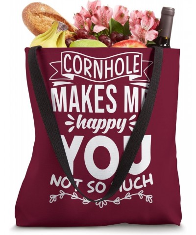 Cornhole Makes Me Happy You Not So Much - Funny Cornhole Tote Bag $16.23 Totes