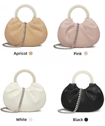 Women's Crossbody Clutch Bag Cloud-Shaped Dumpling Handbag with Adjustable Straps Evening Shoulder Purse for Party Apricot $3...