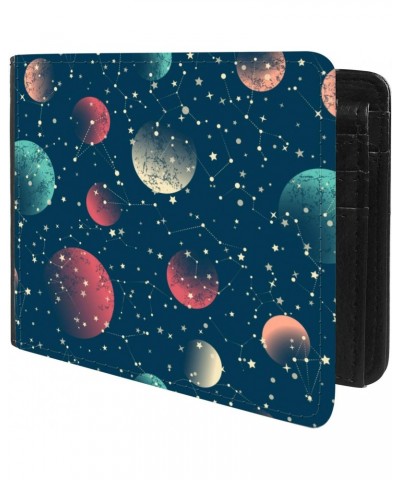 Unique Desige Pattern - Solar System Astronomy, Slim Front Pocket Wallet Billfold RFID Blocking $9.38 Wallets