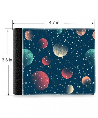 Unique Desige Pattern - Solar System Astronomy, Slim Front Pocket Wallet Billfold RFID Blocking $9.38 Wallets