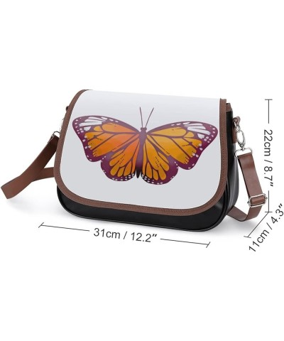 Printed Shoulder Crossbody Bag Leather Hobo Bags Medium Ladies Top Handles Satchels Plant Leaf Color5 $19.20 Hobo Bags