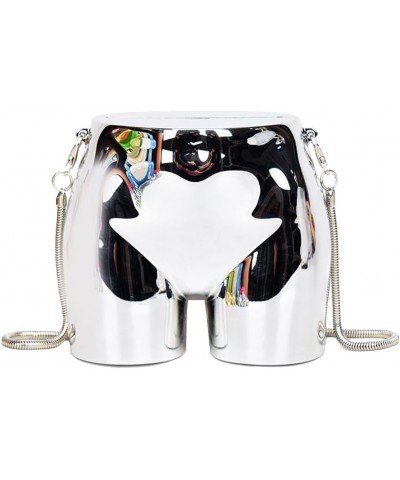 Mini Evening Bag for Women Novelty Hip Shaped Clutch Bag Acrylic Handbag Bridal Wedding Purse Elegant Shoulder Bag Silver $21...