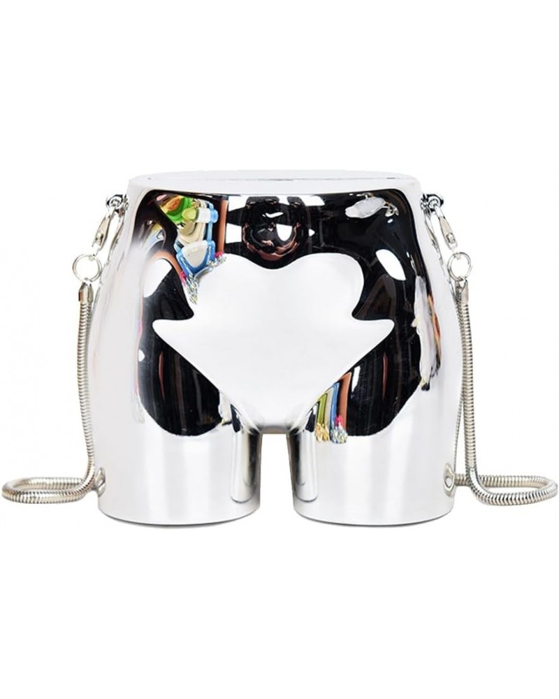 Mini Evening Bag for Women Novelty Hip Shaped Clutch Bag Acrylic Handbag Bridal Wedding Purse Elegant Shoulder Bag Silver $21...