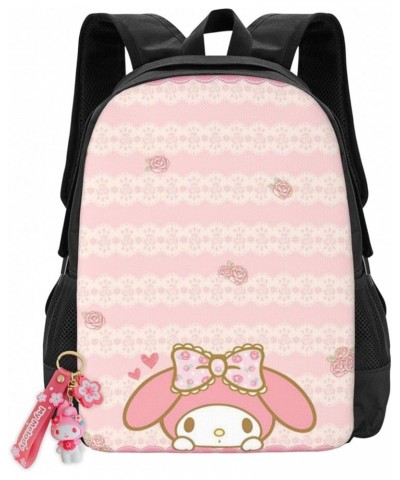 My Bunny Melody Backpack Cartoon animetion Backpacks Double Shoulder Bag Travel Bag Gift For Woman My-07 17 Inch(With Keychai...