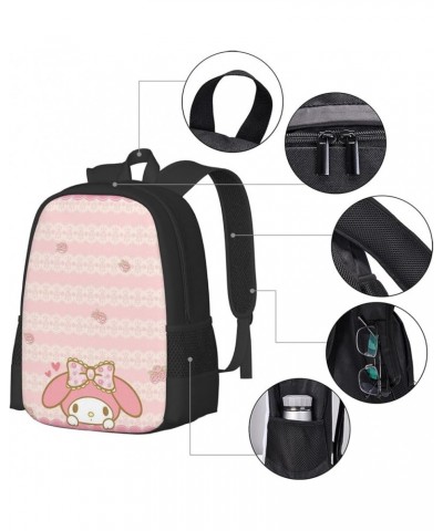 My Bunny Melody Backpack Cartoon animetion Backpacks Double Shoulder Bag Travel Bag Gift For Woman My-07 17 Inch(With Keychai...