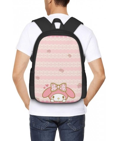 My Bunny Melody Backpack Cartoon animetion Backpacks Double Shoulder Bag Travel Bag Gift For Woman My-07 17 Inch(With Keychai...