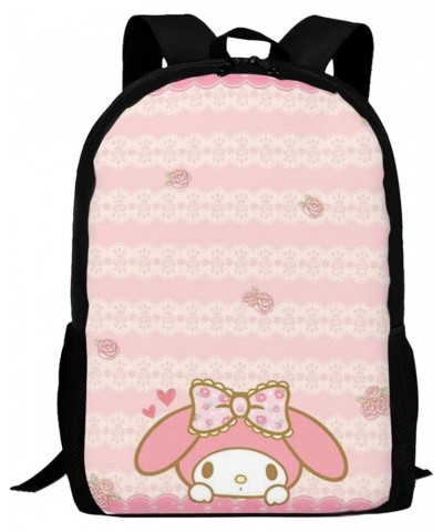 My Bunny Melody Backpack Cartoon animetion Backpacks Double Shoulder Bag Travel Bag Gift For Woman My-07 17 Inch(With Keychai...