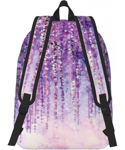 Floral Tree Print Unisex Canvas Backpack Cute Backpack For Travel Sports Casual Aesthetic Backpack Black Small $20.24 Backpacks