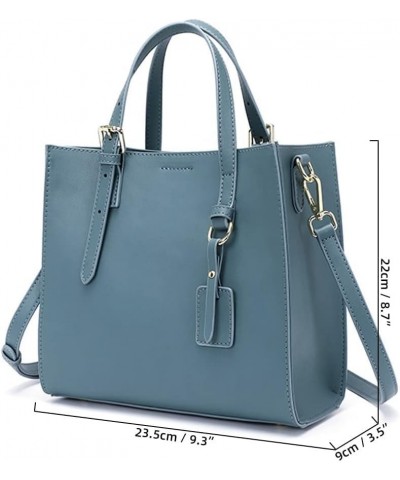 Top Handle Handbag for Women Genuine Leather Shoulder Bag Retro Crossbody Bag Adjustable Shoulder Strap Tote Bag Blue $38.12 ...