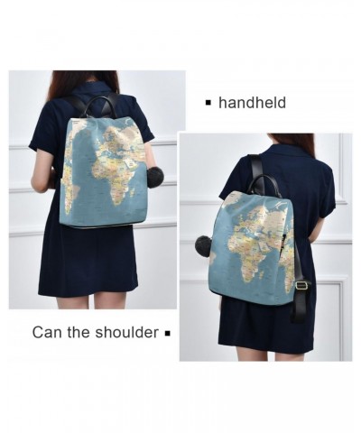 Women Fashion Backpack Vintage World Map print, Anti Theft Casual Daypack Shoulder Bag Purse for Travel Work 15 inches $24.18...