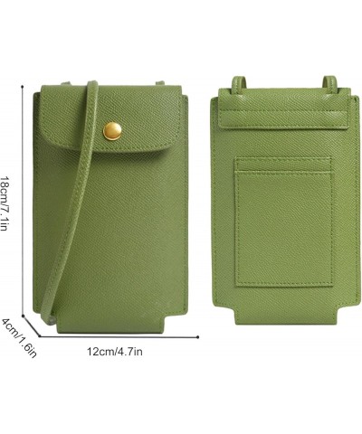 Women's Lightweight Crossbody Bag Genuine Leather Vegan Crossbody Bags Multi-Pocket Zipper Small Shoulder Purses Light Green ...