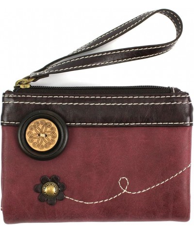 GEMINI Crossbody Faux Leather Gift Messenger Bag with Double Zip Wallet Dog - Burgundy $27.88 Crossbody Bags