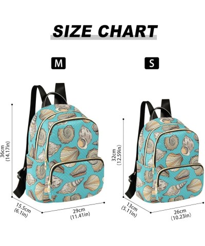 Seashells Backpack Purse for Women Fashion Small Mini Backpack Daypacks Purse for Gifts Lady Women Holiday,S Medium $13.02 Ba...