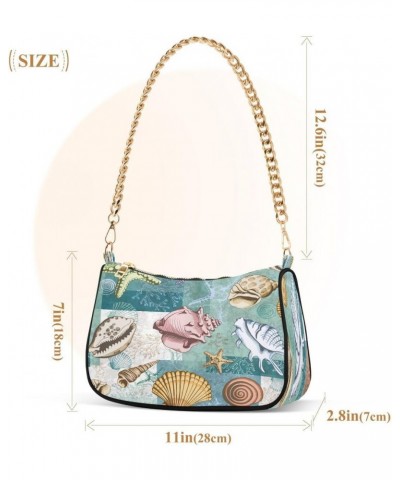 Beach Coastal Seastar Starfish Colorful Women's Handbags Tote Crossbody Bag Purse Ladies Shoulder Bag Hobo Handbag $15.00 Totes