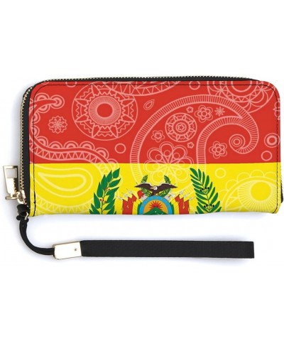 Bolivia Paisley Flag Fashionable Handheld Wallet Credit Card Change Handbag Travel Purses Money Organizers Cell Phone Bag $18...