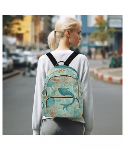 Plank Scratch Ocean Coral Penguin Women's Fashion Travel Backpack, Fashionable Women Backpack, Women's Travel Backpack, S Vin...