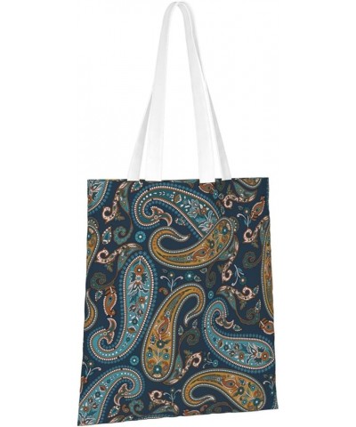 Paisley Single Shoulder Fashion Canvas Tote Shopping Bags Handbags For Men And Women Paisley23 $11.13 Totes