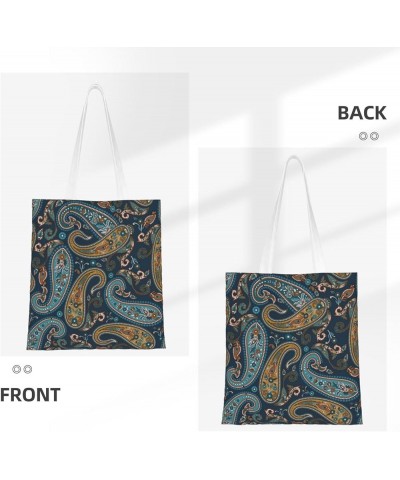 Paisley Single Shoulder Fashion Canvas Tote Shopping Bags Handbags For Men And Women Paisley23 $11.13 Totes