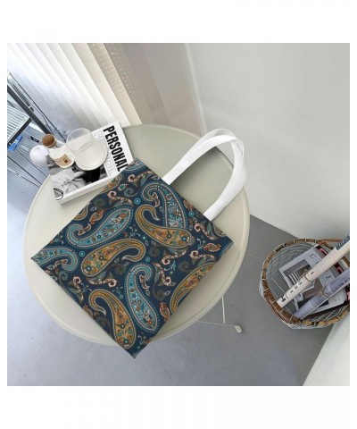 Paisley Single Shoulder Fashion Canvas Tote Shopping Bags Handbags For Men And Women Paisley23 $11.13 Totes