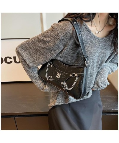 Y2K Top Handle Handbag for Women, Grunge Trendy Chic Shoulder Bag Tote Crossbody Bag Daypack Aesthetic Sling Purse Bag Black ...