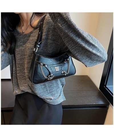 Y2K Top Handle Handbag for Women, Grunge Trendy Chic Shoulder Bag Tote Crossbody Bag Daypack Aesthetic Sling Purse Bag Black ...