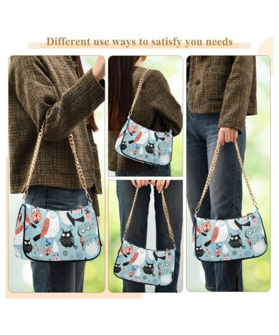 Owls Shoulder Bag for Women Small Purse Fashion Chain Purse Phone Wallet Purse with Chain Strap for Mum Women $13.20 Shoulder...