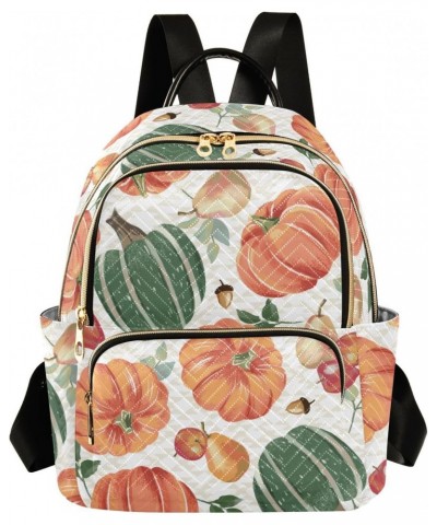 Apples Leaves Fall Pumpkins Backpack for Women Shoulder Bag Casual Daypack Lightweight Travel Purse Small Backpacks for Outdo...