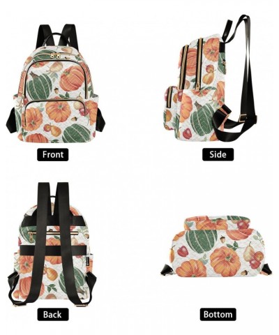 Apples Leaves Fall Pumpkins Backpack for Women Shoulder Bag Casual Daypack Lightweight Travel Purse Small Backpacks for Outdo...